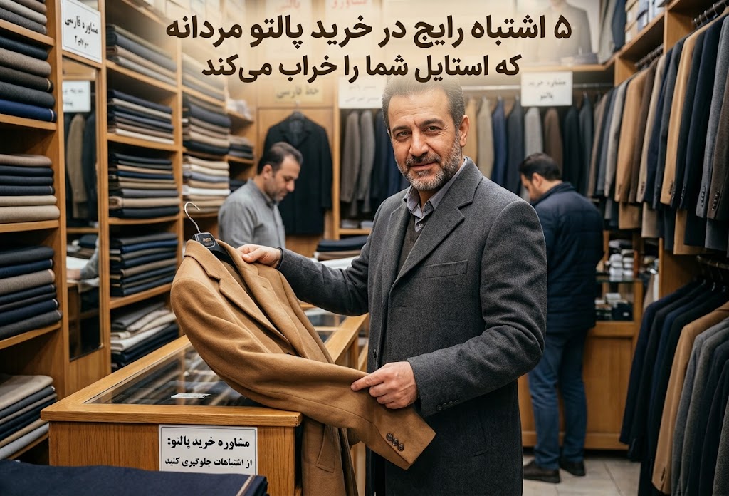 ۵ اشتباه رایج در خرید پالتو مردانه که استایل شما را خراب می‌کند