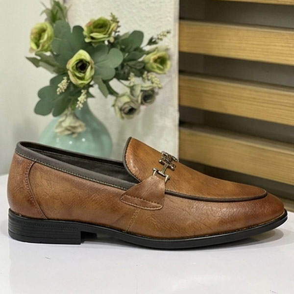 کفش چرم قهوه ای