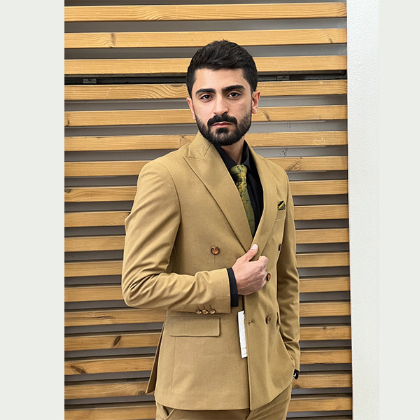 کت شلوار مردانه رنگ شتری