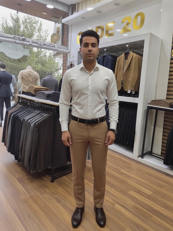 شلوار پارچه ای سابله کش مردانه