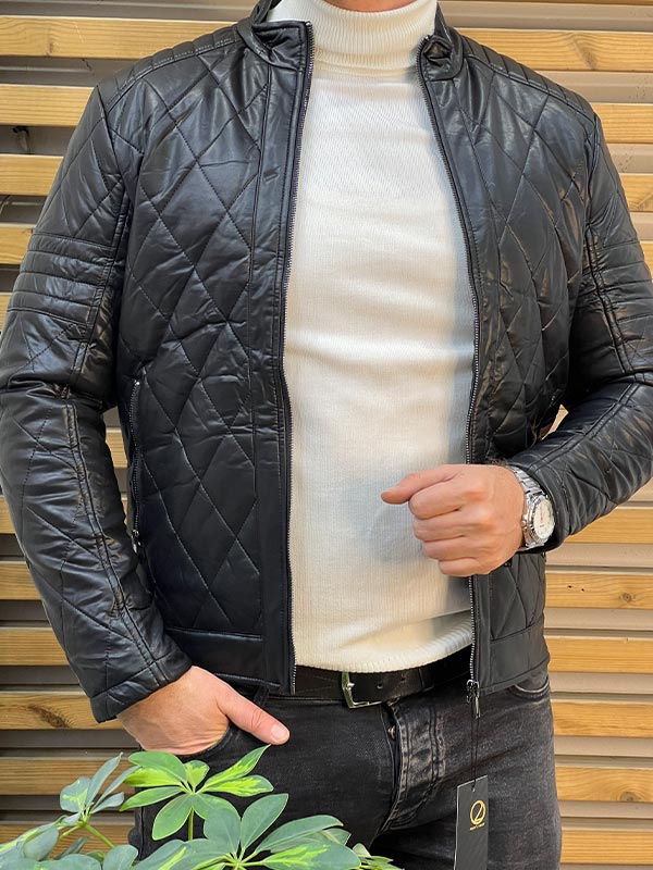 کاپشن چرم mailceweili مشکی