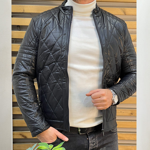 کاپشن چرم mailceweili مشکی