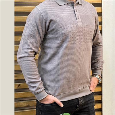 تک پوش لالکس یقه دار طوسی