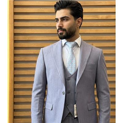 کت و شلوار الکاپونی باختر آبی