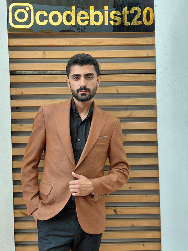 کت تک مردانه قهوه ای جودون