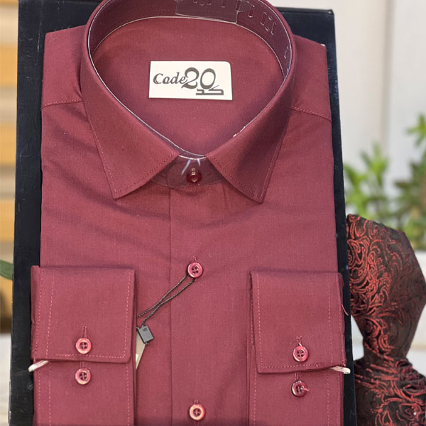 پیراهن مردانه زرشکی