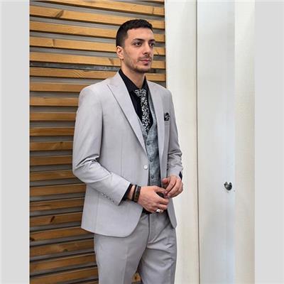 کت شلوار انتونیو زمن طوسی