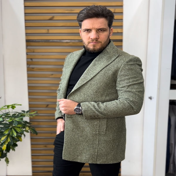 نيم پالتو مولينه یشمی کم رنگ