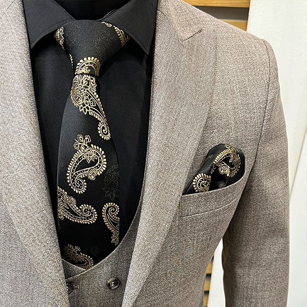 کت و شلوار مولینه طوسی