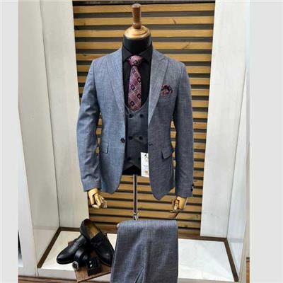 کت و شلوار مولینه آبی