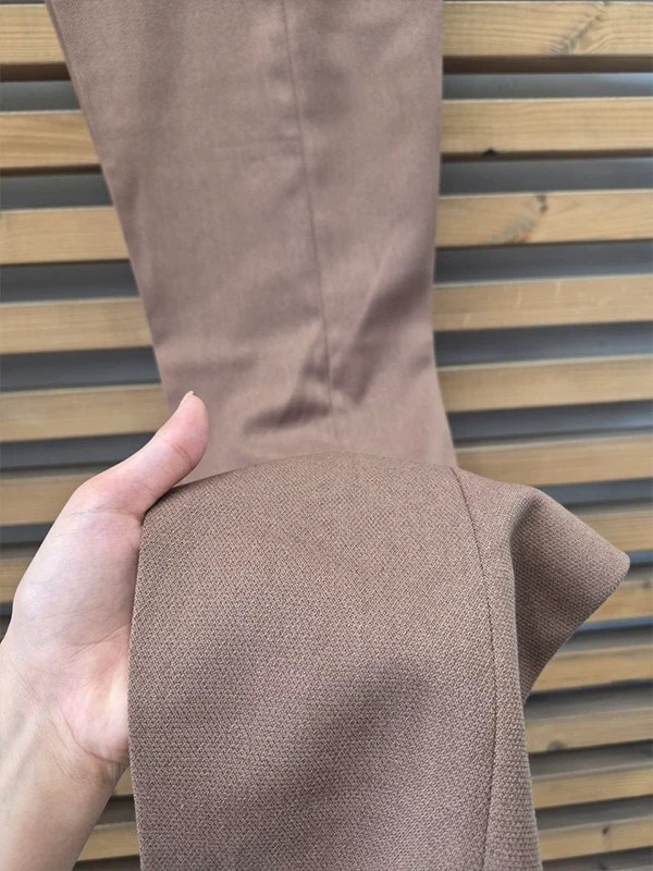 شلوار پارچه ای مردانه زنبوری قهوه ای