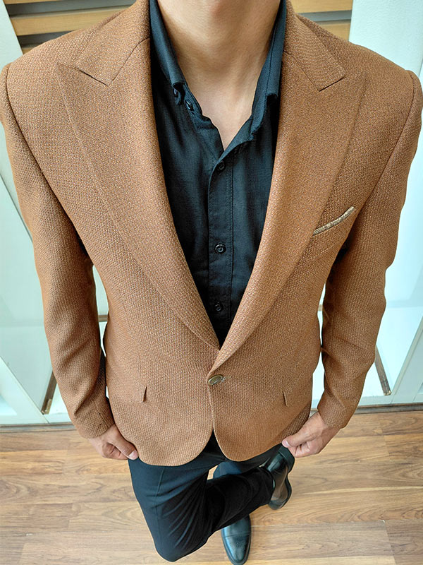 کت تک مردانه قهوه ای جودون