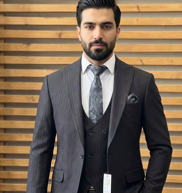 کت و شلوار آلکاپونی نوک مدادی کد 1074