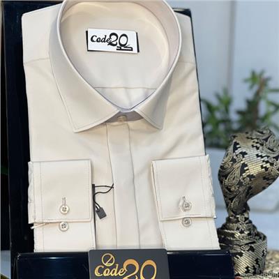 پیراهن مردانه کرمی