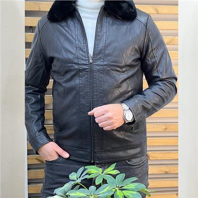 کاپشن چرم g.s مشکی
