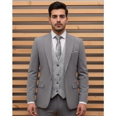 کت شلوارژيله دورو zara طوسي روشن