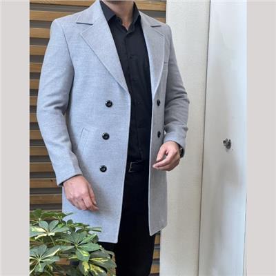 پالتو یقه انگلیسی مردانه طوسی